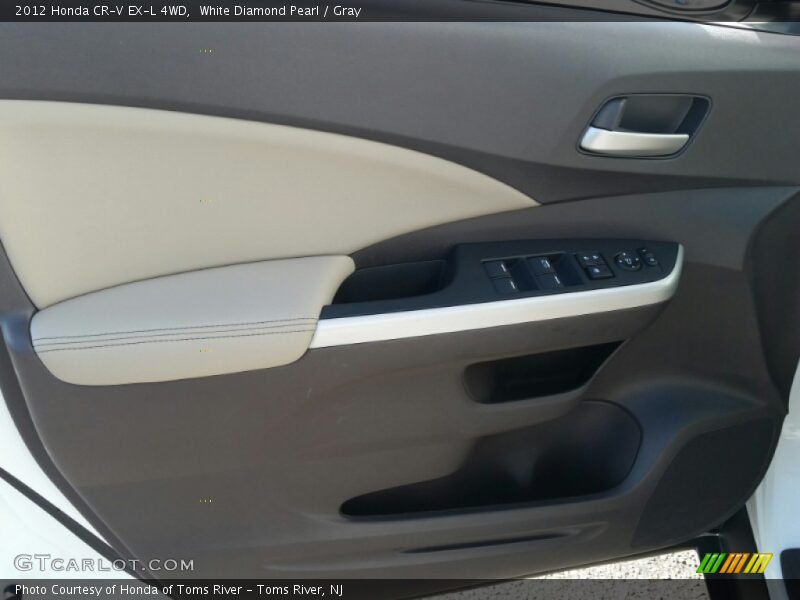 White Diamond Pearl / Gray 2012 Honda CR-V EX-L 4WD