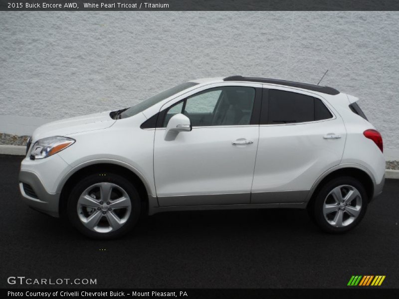 White Pearl Tricoat / Titanium 2015 Buick Encore AWD
