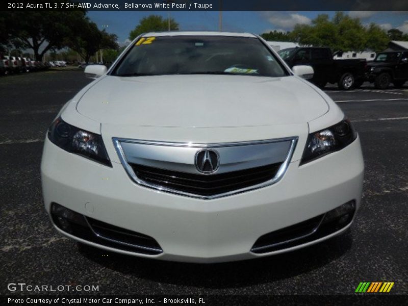 Bellanova White Pearl / Taupe 2012 Acura TL 3.7 SH-AWD Advance