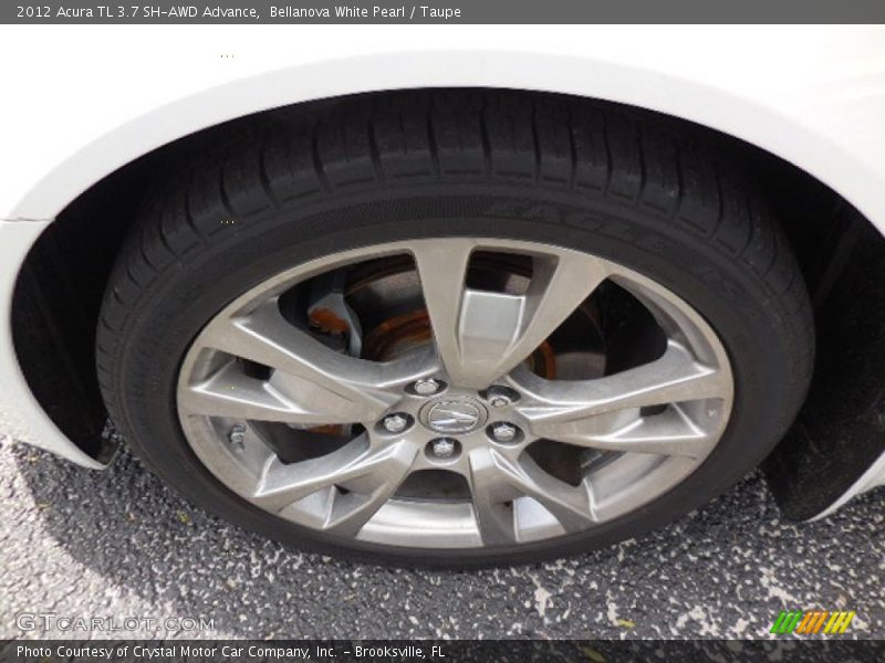 Bellanova White Pearl / Taupe 2012 Acura TL 3.7 SH-AWD Advance