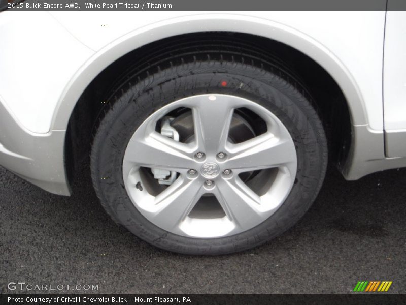 White Pearl Tricoat / Titanium 2015 Buick Encore AWD