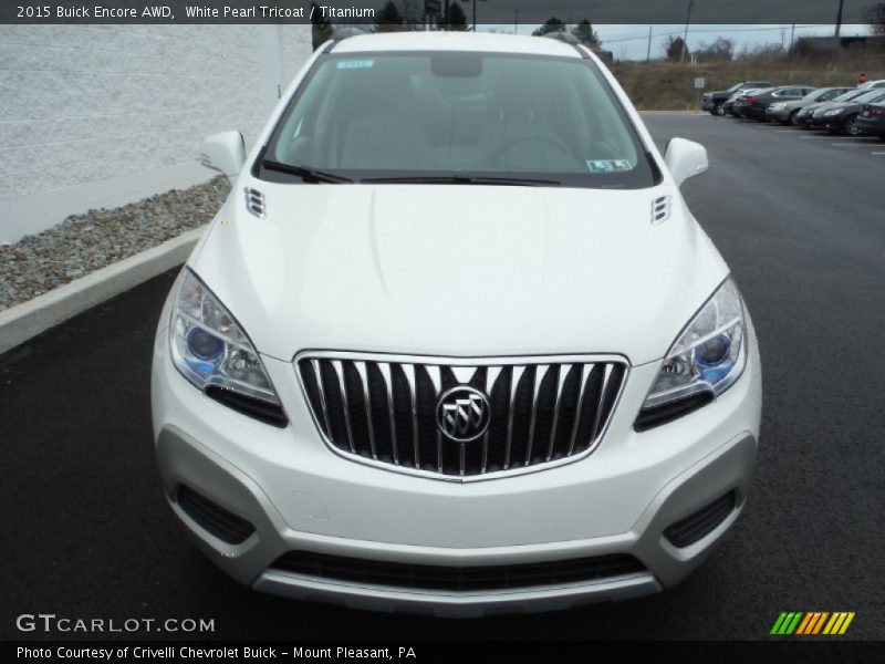 White Pearl Tricoat / Titanium 2015 Buick Encore AWD