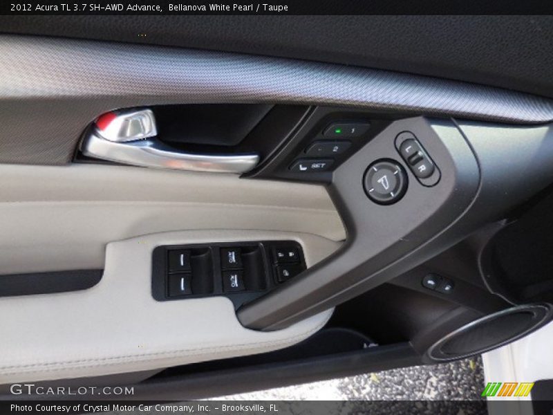 Bellanova White Pearl / Taupe 2012 Acura TL 3.7 SH-AWD Advance
