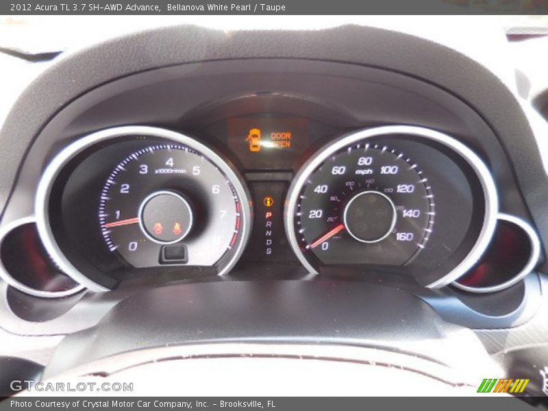 Bellanova White Pearl / Taupe 2012 Acura TL 3.7 SH-AWD Advance
