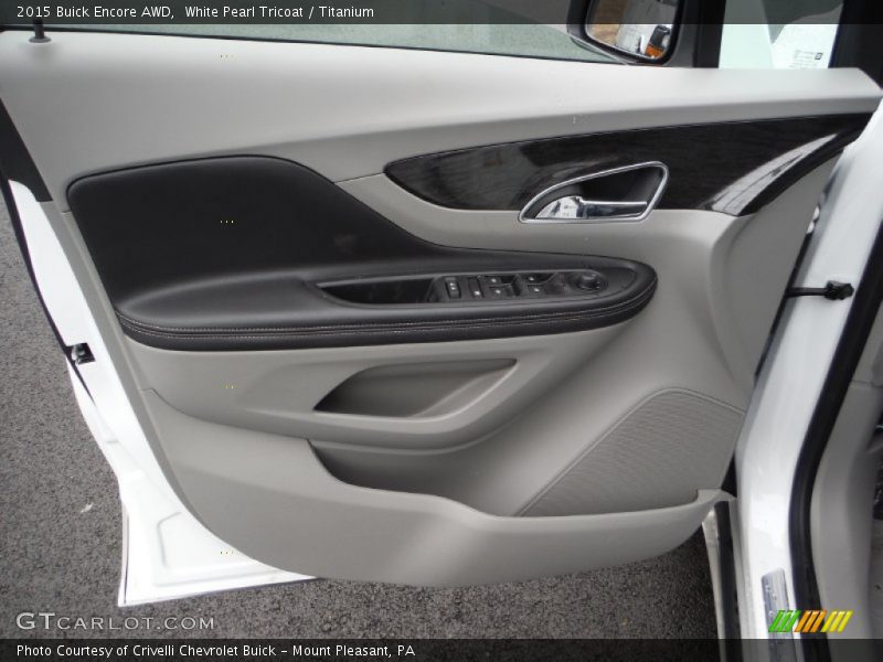 White Pearl Tricoat / Titanium 2015 Buick Encore AWD