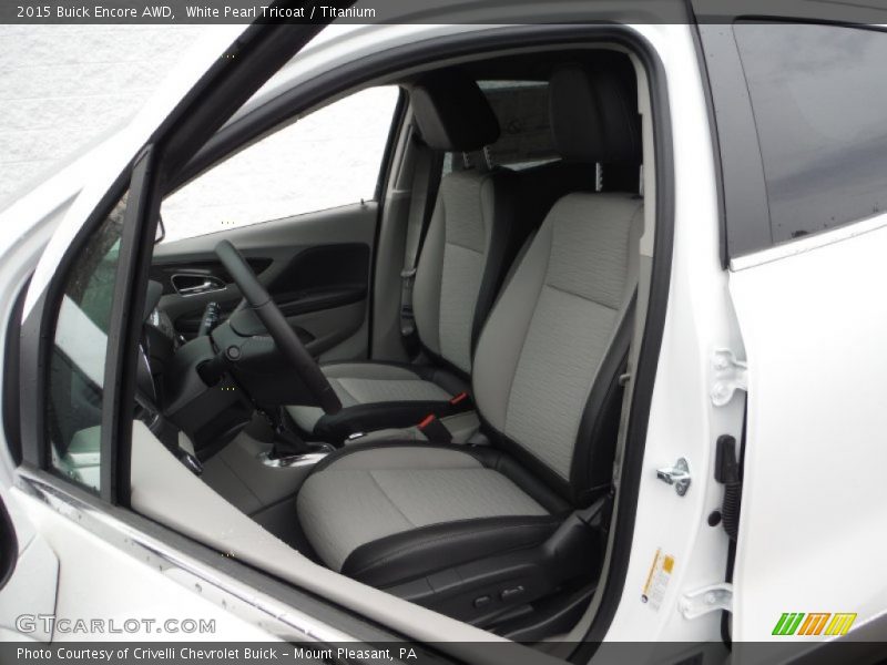 White Pearl Tricoat / Titanium 2015 Buick Encore AWD