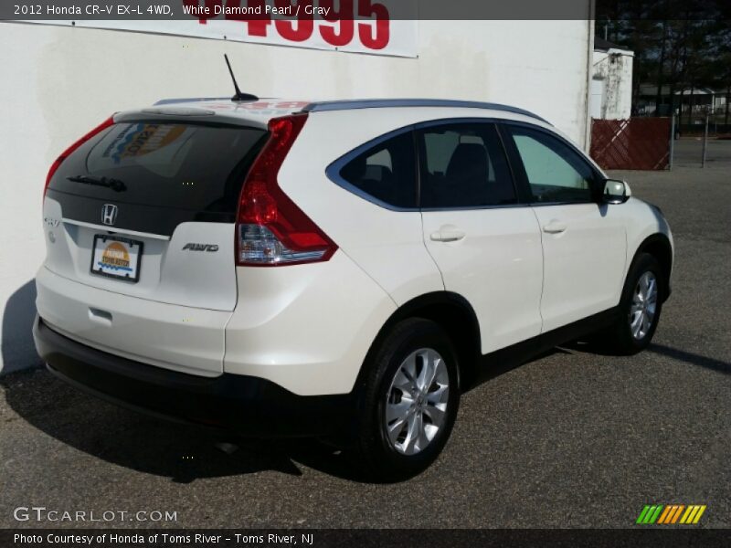 White Diamond Pearl / Gray 2012 Honda CR-V EX-L 4WD