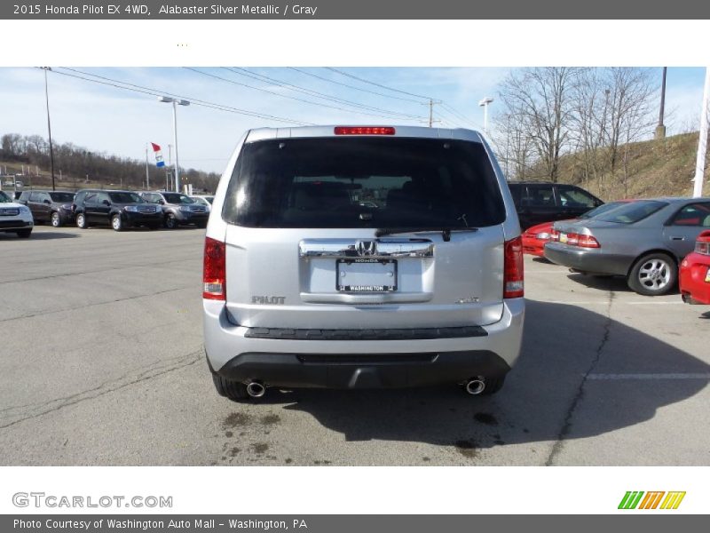 Alabaster Silver Metallic / Gray 2015 Honda Pilot EX 4WD