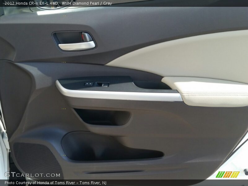White Diamond Pearl / Gray 2012 Honda CR-V EX-L 4WD