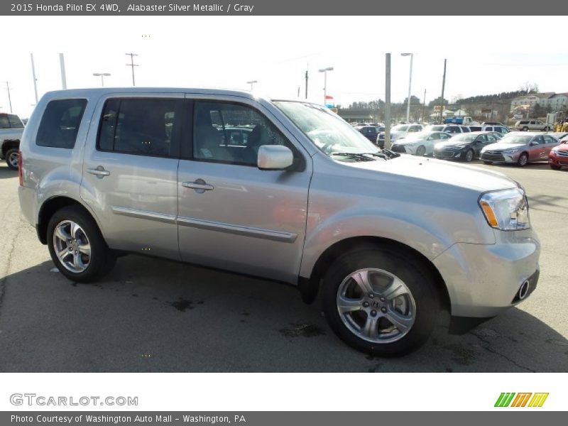 Alabaster Silver Metallic / Gray 2015 Honda Pilot EX 4WD