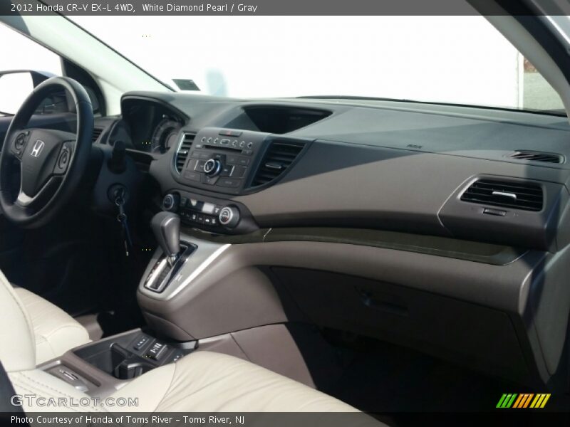 White Diamond Pearl / Gray 2012 Honda CR-V EX-L 4WD