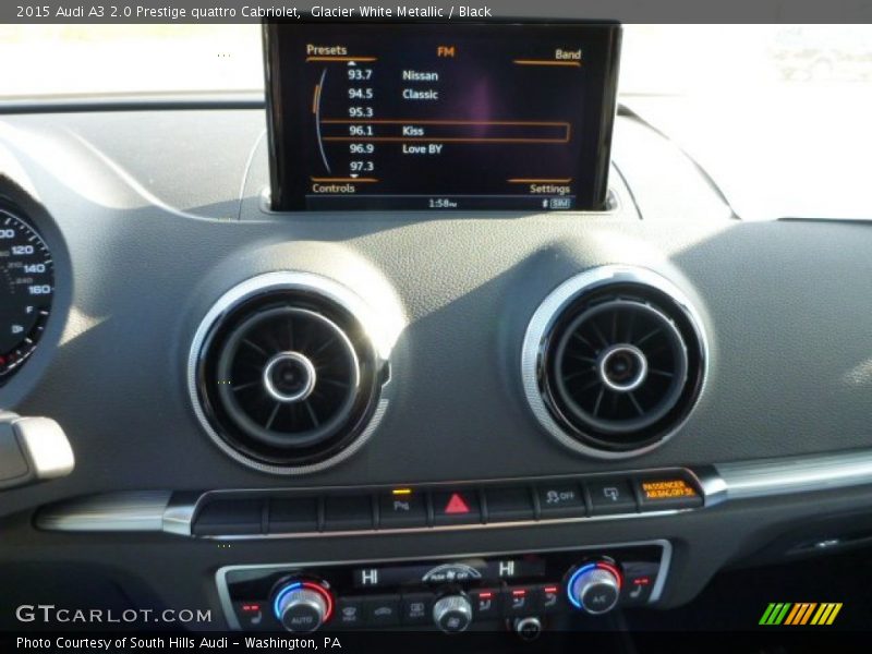 Glacier White Metallic / Black 2015 Audi A3 2.0 Prestige quattro Cabriolet