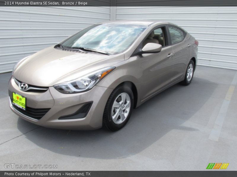 Bronze / Beige 2014 Hyundai Elantra SE Sedan