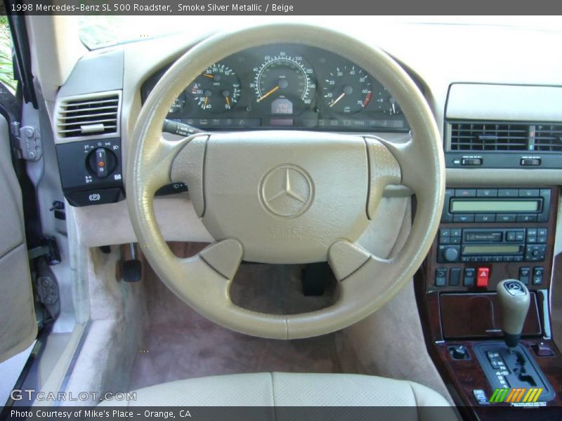 Smoke Silver Metallic / Beige 1998 Mercedes-Benz SL 500 Roadster