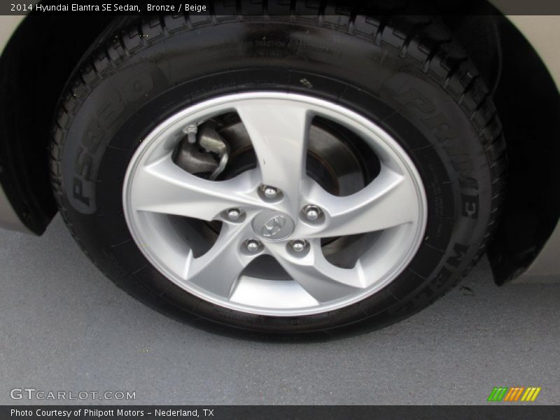 Bronze / Beige 2014 Hyundai Elantra SE Sedan