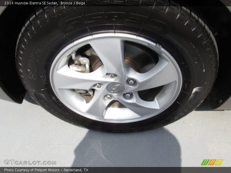 Bronze / Beige 2014 Hyundai Elantra SE Sedan