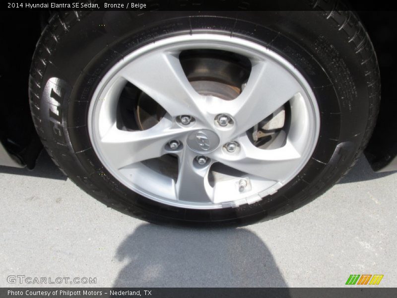 Bronze / Beige 2014 Hyundai Elantra SE Sedan