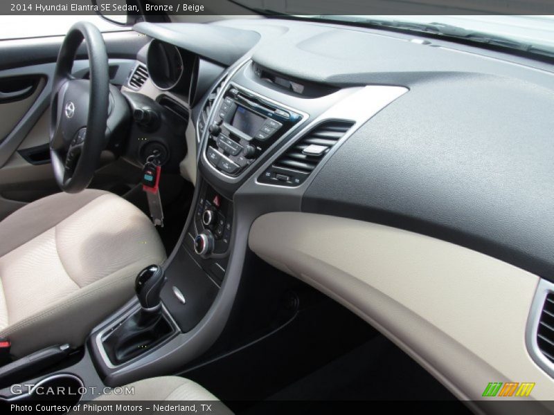 Bronze / Beige 2014 Hyundai Elantra SE Sedan