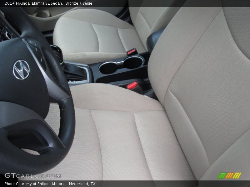 Bronze / Beige 2014 Hyundai Elantra SE Sedan