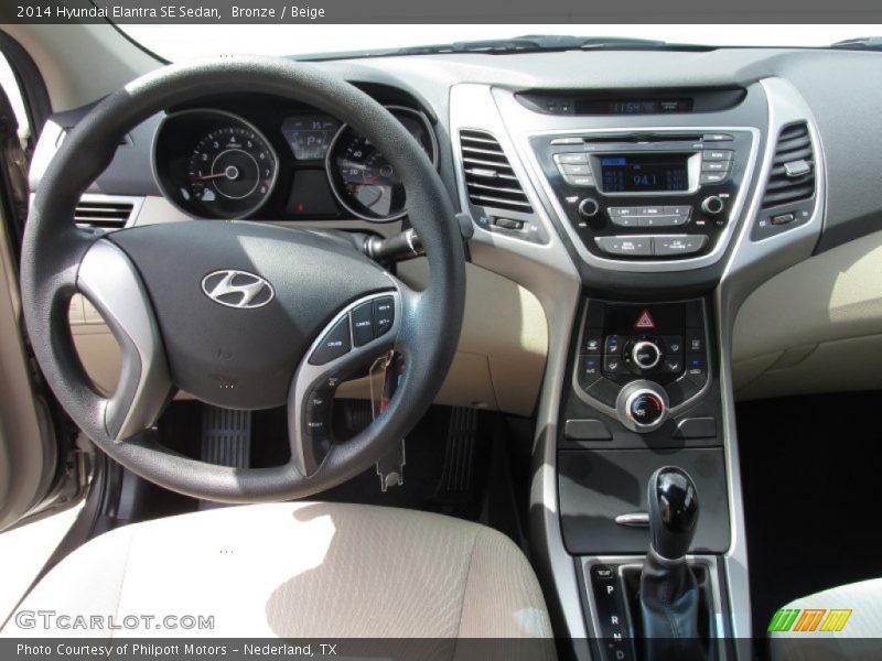 Bronze / Beige 2014 Hyundai Elantra SE Sedan