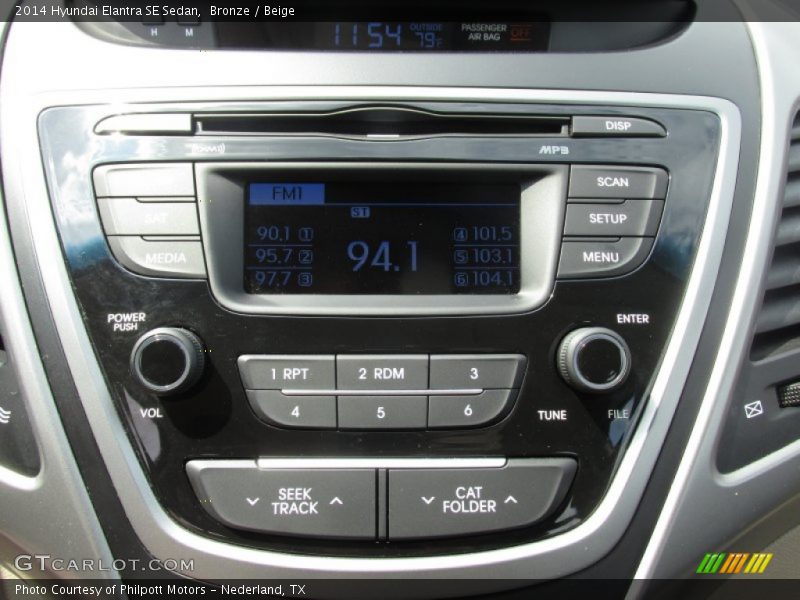 Bronze / Beige 2014 Hyundai Elantra SE Sedan