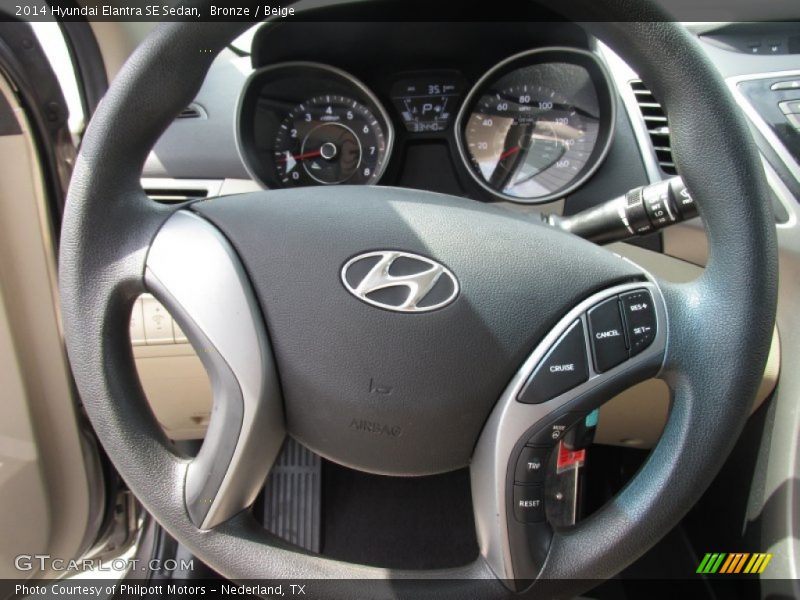 Bronze / Beige 2014 Hyundai Elantra SE Sedan