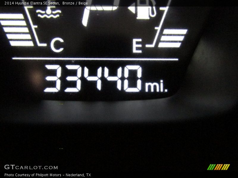 Bronze / Beige 2014 Hyundai Elantra SE Sedan