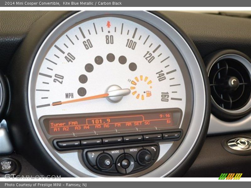Kite Blue Metallic / Carbon Black 2014 Mini Cooper Convertible
