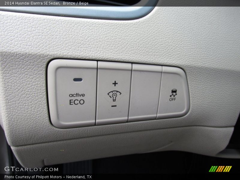 Bronze / Beige 2014 Hyundai Elantra SE Sedan