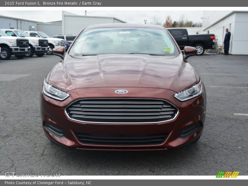 Bronze Fire Metallic / Earth Gray 2015 Ford Fusion S