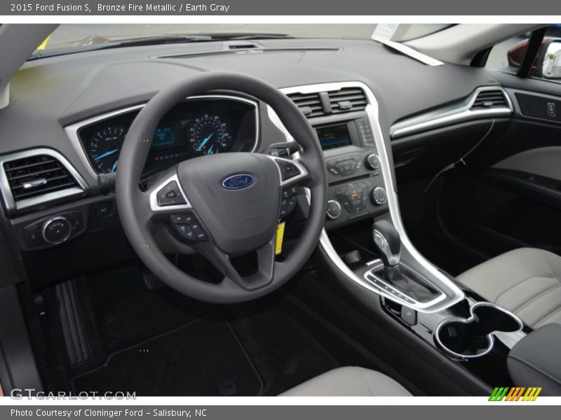 Bronze Fire Metallic / Earth Gray 2015 Ford Fusion S