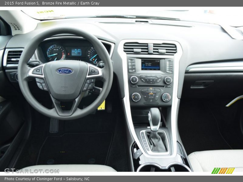 Bronze Fire Metallic / Earth Gray 2015 Ford Fusion S