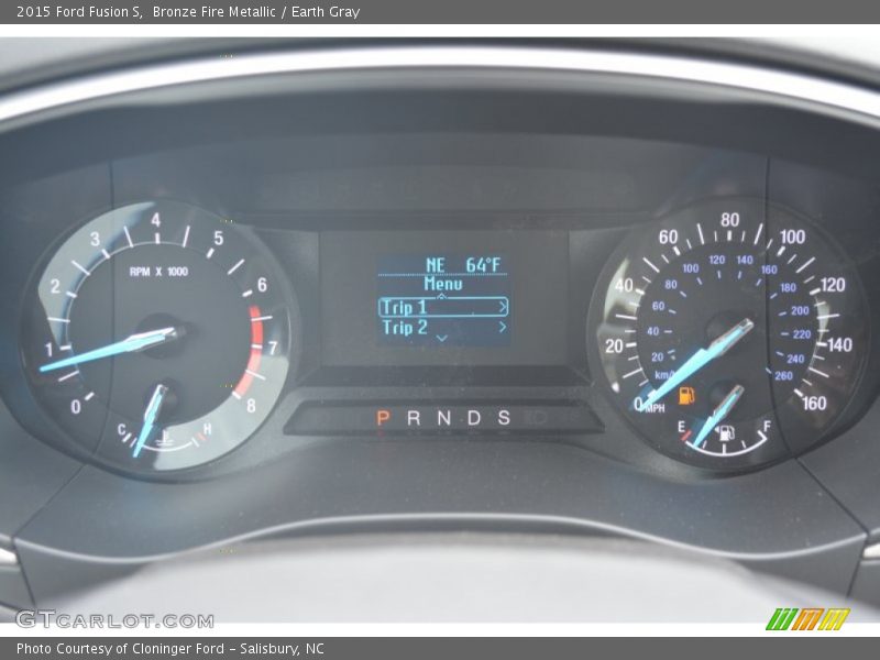 Bronze Fire Metallic / Earth Gray 2015 Ford Fusion S