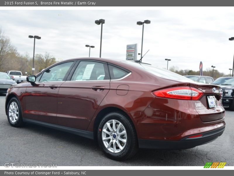 Bronze Fire Metallic / Earth Gray 2015 Ford Fusion S