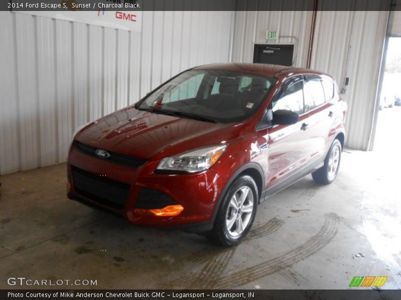 Sunset / Charcoal Black 2014 Ford Escape S