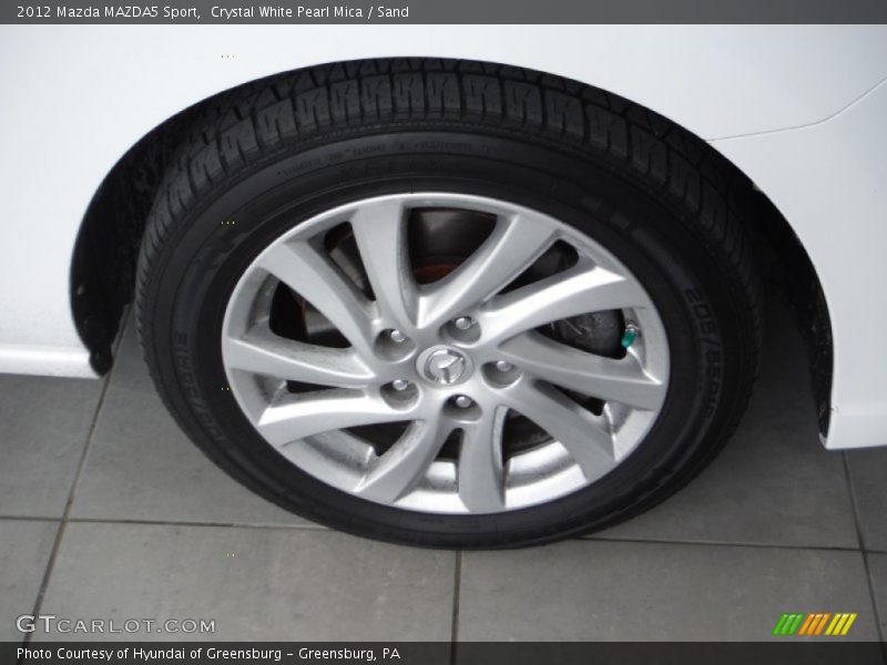 Crystal White Pearl Mica / Sand 2012 Mazda MAZDA5 Sport