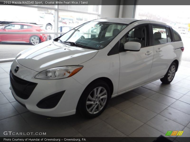 Crystal White Pearl Mica / Sand 2012 Mazda MAZDA5 Sport