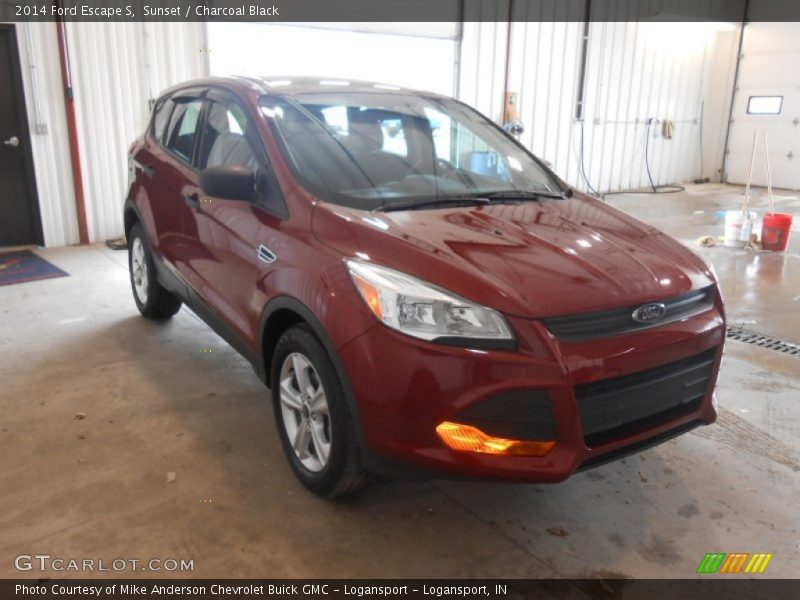 Sunset / Charcoal Black 2014 Ford Escape S