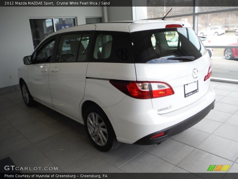 Crystal White Pearl Mica / Sand 2012 Mazda MAZDA5 Sport