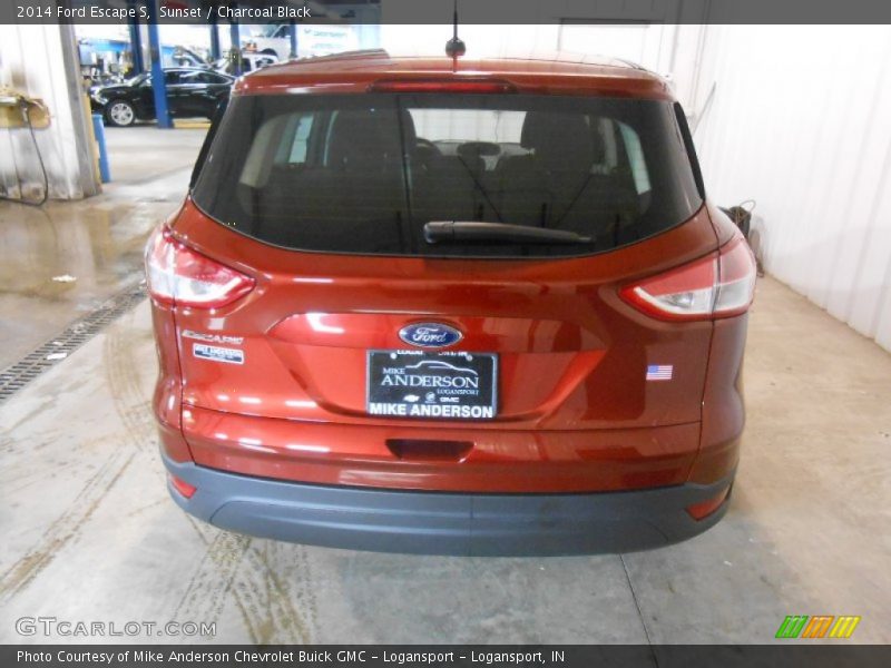 Sunset / Charcoal Black 2014 Ford Escape S