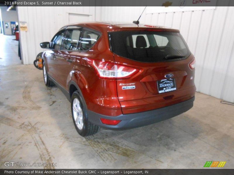 Sunset / Charcoal Black 2014 Ford Escape S