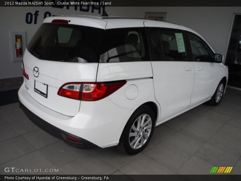 Crystal White Pearl Mica / Sand 2012 Mazda MAZDA5 Sport