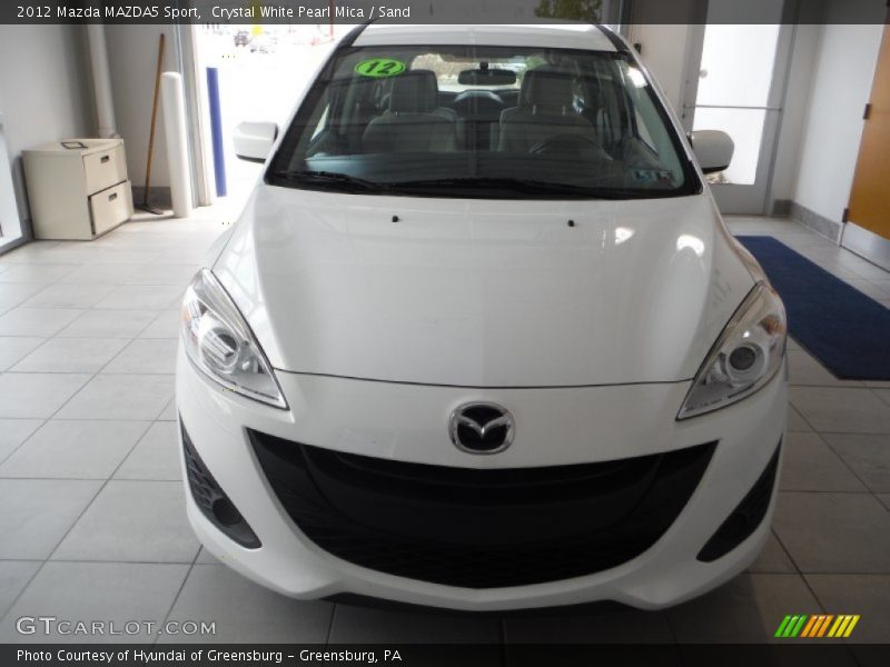 Crystal White Pearl Mica / Sand 2012 Mazda MAZDA5 Sport