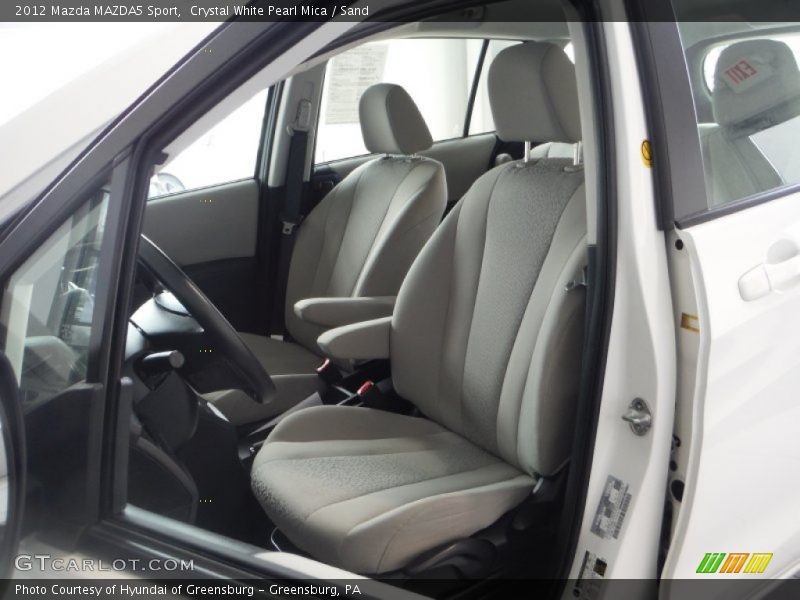 Crystal White Pearl Mica / Sand 2012 Mazda MAZDA5 Sport
