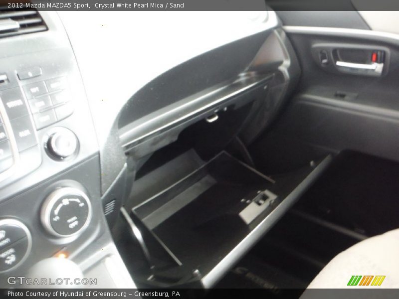 Crystal White Pearl Mica / Sand 2012 Mazda MAZDA5 Sport