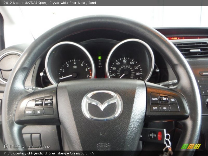 Crystal White Pearl Mica / Sand 2012 Mazda MAZDA5 Sport