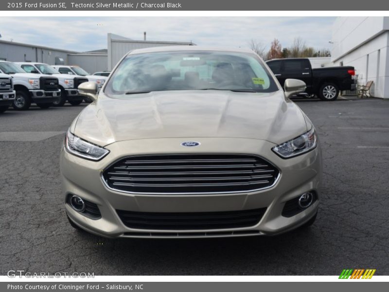 Tectonic Silver Metallic / Charcoal Black 2015 Ford Fusion SE