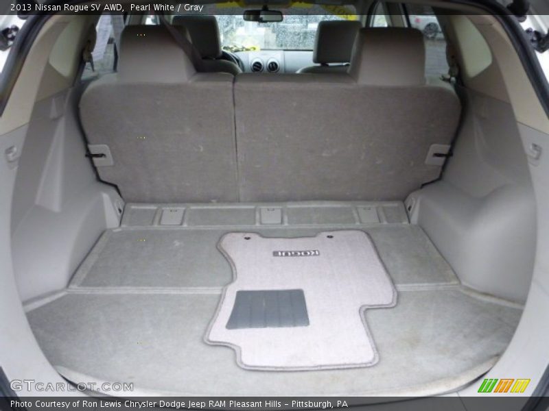 Pearl White / Gray 2013 Nissan Rogue SV AWD