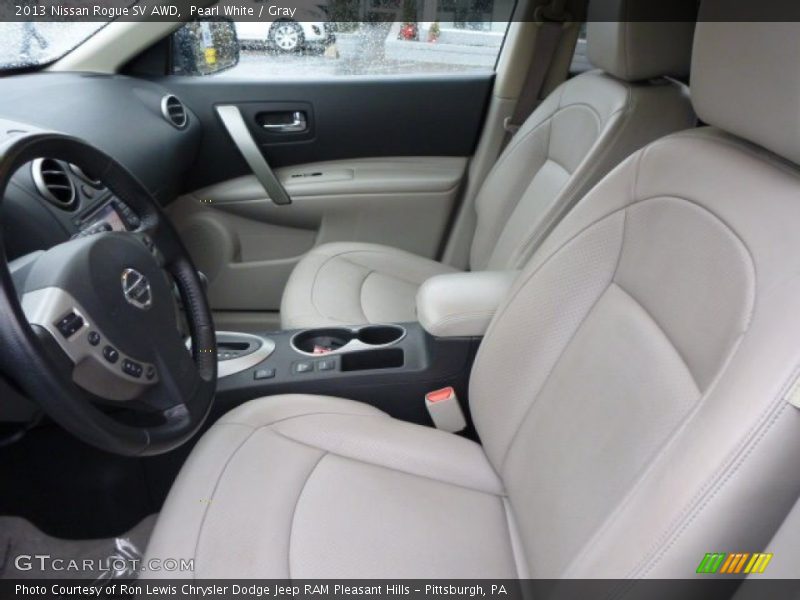 Pearl White / Gray 2013 Nissan Rogue SV AWD