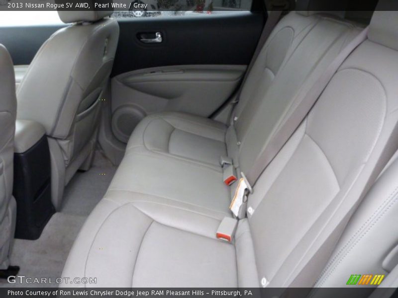 Pearl White / Gray 2013 Nissan Rogue SV AWD